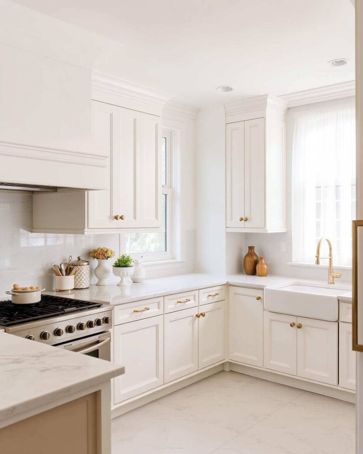 Kitchen set Heritage Cream di Klaten — Shaker duco · Marmer